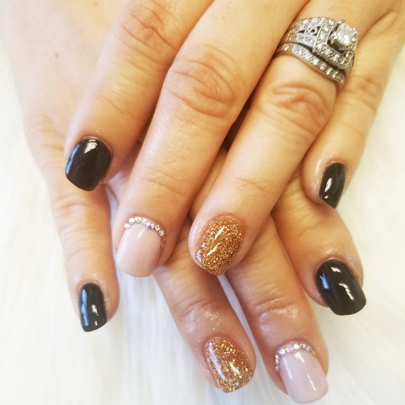sns nails black and gold by mobinail gallery Gallery sns nails black and gold by mobinail 800x800