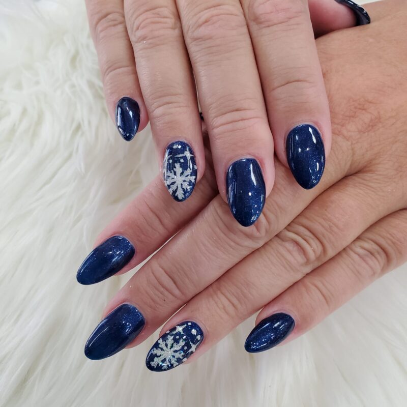 nail design blue snow flake sassy nails gallery Gallery nail design blue snow flake sassy nails scaled 800x800