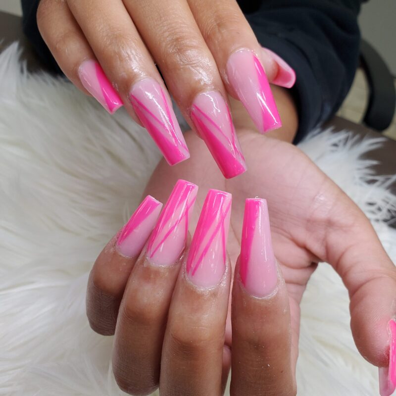 Sassy Nails design long pink gallery Gallery Sassy Nails design long pink scaled 800x800